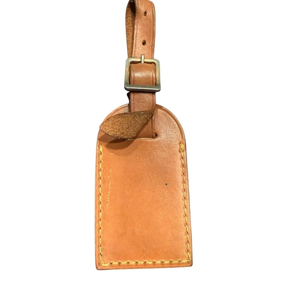 Louis Vuitton Tan Leather Bag Tag